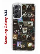 Чехол-накладка Samsung Galaxy A34 5G (637294) Kruche PRINT Плейлисты