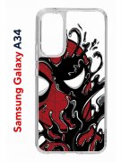 Чехол-накладка Samsung Galaxy A34 5G (637294) Kruche PRINT Spider-Man-Venom