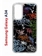 Чехол-накладка Samsung Galaxy A34 5G (637294) Kruche PRINT Граффити