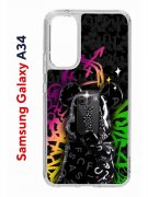 Чехол-накладка Samsung Galaxy A34 5G (637294) Kruche PRINT Микки Маус