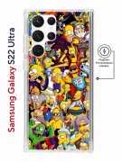 Чехол-накладка Samsung Galaxy S22 Ultra Kruche Magnet Print Симпсоны