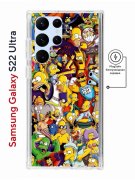 Чехол-накладка Samsung Galaxy S22 Ultra Kruche Magnet Print Симпсоны