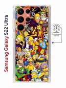 Чехол-накладка Samsung Galaxy S22 Ultra Kruche Magnet Print Симпсоны