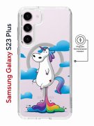 Чехол-накладка Samsung Galaxy S23 Plus Kruche Magnet Print Flying Unicorn