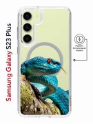 Чехол-накладка Samsung Galaxy S23 Plus Kruche Magnet Print Змея