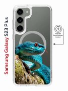 Чехол-накладка Samsung Galaxy S23 Plus Kruche Magnet Print Змея