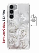 Чехол-накладка Samsung Galaxy S23 Plus (634254) Kruche PRINT White roses