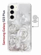 Чехол-накладка Samsung Galaxy S23 Plus (634254) Kruche PRINT White roses