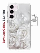 Чехол-накладка Samsung Galaxy S23 Plus (634254) Kruche PRINT White roses