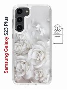 Чехол-накладка Samsung Galaxy S23 Plus (634254) Kruche PRINT White roses