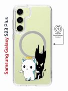 Чехол-накладка Samsung Galaxy S23 Plus Kruche Magnet Print Angel Demon