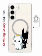 Чехол-накладка Samsung Galaxy S23 Plus Kruche Magnet Print Angel Demon
