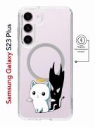 Чехол-накладка Samsung Galaxy S23 Plus Kruche Magnet Print Angel Demon