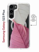 Чехол-накладка Samsung Galaxy S23 Plus Kruche Magnet Print Pink and white