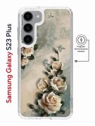 Чехол-накладка Samsung Galaxy S23 Plus (634254) Kruche PRINT Белые розы