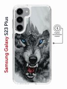 Чехол-накладка Samsung Galaxy S23 Plus Kruche Magnet Print Волк