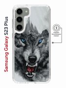 Чехол-накладка Samsung Galaxy S23 Plus Kruche Magnet Print Волк