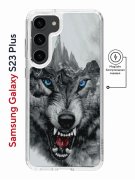 Чехол-накладка Samsung Galaxy S23 Plus Kruche Magnet Print Волк