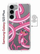 Чехол-накладка Samsung Galaxy S23 Plus Kruche Print Magnet  Розовая Пантера