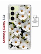 Чехол-накладка Samsung Galaxy S23 Kruche Magnet Print Ромашки