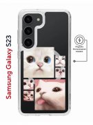 Чехол-накладка Samsung Galaxy S23 Kruche Magnet Print Коты