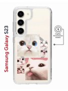 Чехол-накладка Samsung Galaxy S23 Kruche Magnet Print Коты