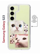 Чехол-накладка Samsung Galaxy S23 Kruche Magnet Print Коты