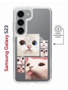 Чехол-накладка Samsung Galaxy S23 Kruche Magnet Print Коты