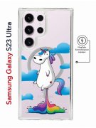 Чехол-накладка Samsung Galaxy S23 Ultra Kruche Magnet Print Flying Unicorn