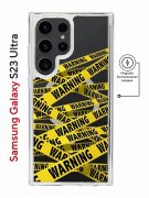 Чехол-накладка Samsung Galaxy S23 Ultra Kruche Magnet Print Warning