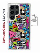 Чехол-накладка Samsung Galaxy S23 Ultra (634255) Kruche PRINT Monsters music