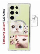 Чехол-накладка Samsung Galaxy S23 Ultra Kruche Magnet Print Коты