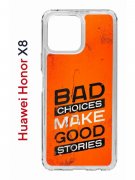 Чехол-накладка Huawei Honor X8 (638517) Kruche PRINT Good stories