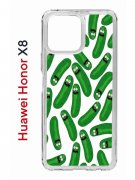 Чехол-накладка Huawei Honor X8 (638517) Kruche PRINT Огурчик Рик