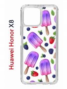 Чехол-накладка Huawei Honor X8 (638517) Kruche PRINT Ice Cream