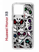 Чехол-накладка Huawei Honor X8 (638517) Kruche PRINT Angry Cats