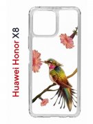 Чехол-накладка Huawei Honor X8 (638517) Kruche PRINT Колибри