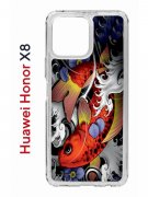 Чехол-накладка Huawei Honor X8 (638517) Kruche PRINT Кои