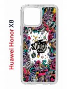 Чехол-накладка Huawei Honor X8 (638517) Kruche PRINT Music