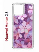 Чехол-накладка Huawei Honor X8 (638517) Kruche PRINT Гортензия