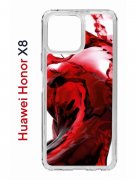 Чехол-накладка Huawei Honor X8 (638517) Kruche PRINT Вино