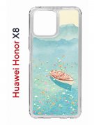 Чехол-накладка Huawei Honor X8 (638517) Kruche PRINT озеро цветов