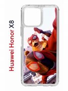 Чехол-накладка Huawei Honor X8 (638517) Kruche PRINT Человек паук