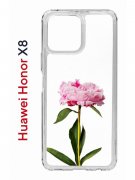 Чехол-накладка Huawei Honor X8 (638517) Kruche PRINT Пион