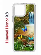 Чехол-накладка Huawei Honor X8 (638517) Kruche PRINT Водопад
