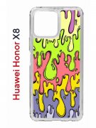 Чехол-накладка Huawei Honor X8 (638517) Kruche PRINT Абстракция Капли