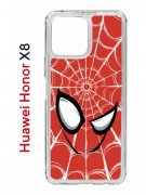 Чехол-накладка Huawei Honor X8 Kruche Print Человек-Паук красный