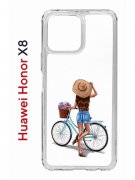 Чехол-накладка Huawei Honor X8 (638517) Kruche PRINT Велосипедная прогулка