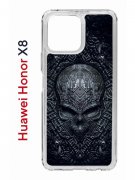 Чехол-накладка Huawei Honor X8 Kruche Print Череп техно