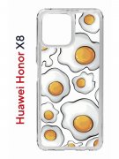 Чехол-накладка Huawei Honor X8 (638517) Kruche PRINT Глазунья